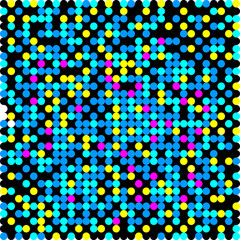 small colored balls psychedelic geometric background