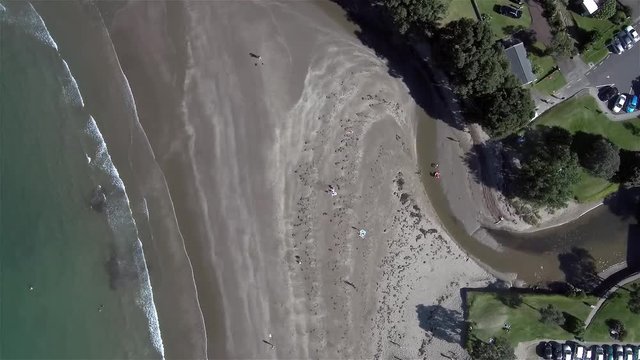 above the beach
