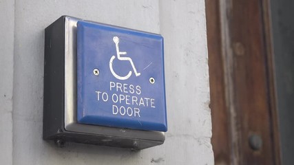 Press to operate handicap entrance button 4k