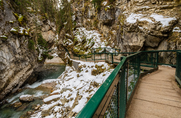 Johnston Canyon walkway in Banff National Park , Alberta, Canada