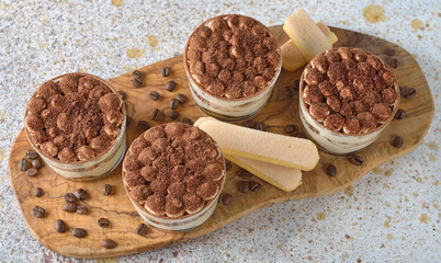 Traditional Italian dessert tiramisu