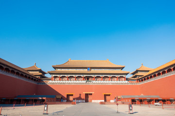 BEIJING, CHINA - DECEMBER 24, 2018: Forbidden City  in Beijing