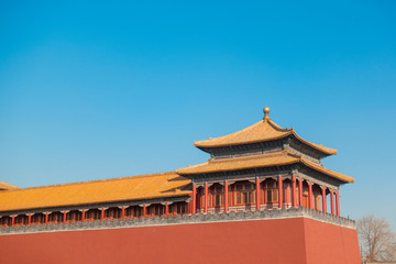Fototapeta premium BEIJING, CHINA - DECEMBER 24, 2018: Forbidden City in Beijing