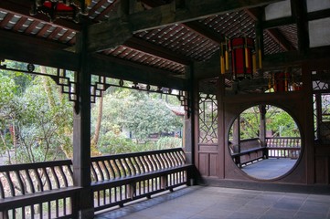 Chinese old-style terrace in Chengdu, China