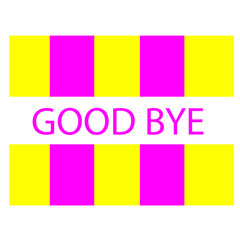 vector icon of bye bye