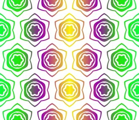 Seamless geomteric patterns. Vector illustration. Hand drawn wrap wallpaper, cover fabric, cloth textile design. Gradient color