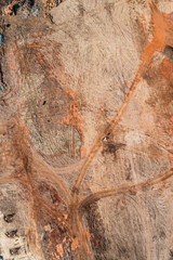 Aerial view of a construction site