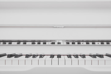 White piano keyboard rows