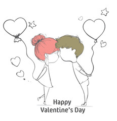 creative hand drawn card  Happy Valentine's Day,cute cartoon,sheep, greeting card greeting card with heart card vector,elementsflyers,love,invitation, posters, brochure, banners,