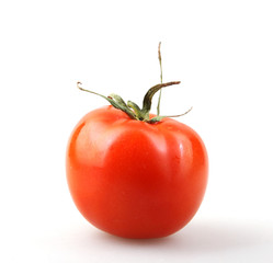 Close-Up Of Tomato Against White Background