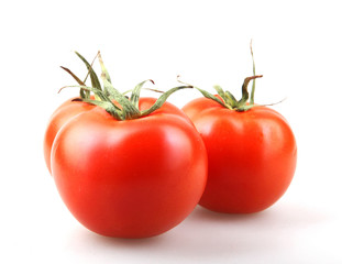 Close-Up Of Tomato Against White Background