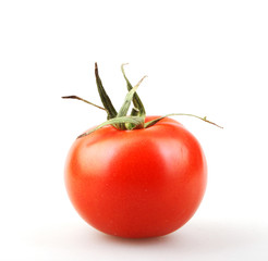 Close-Up Of Tomato Against White Background