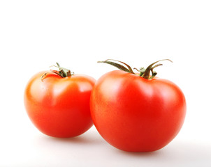 Close-Up Of Tomato Against White Background