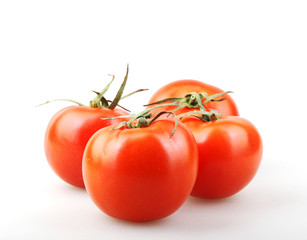 Close-Up Of Tomato Against White Background