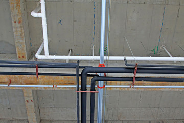 All kinds of pipe in the roof