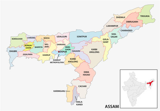 Assam india asia map hi-res stock photography and images - Alamy-saigonsouth.com.vn
