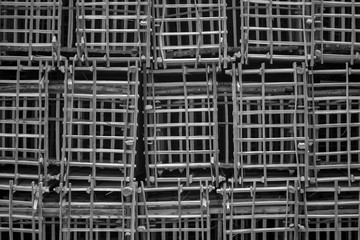 wooden grid background in black at white 