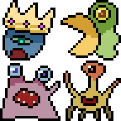Printvector pixel art monster icon