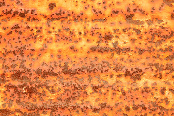 Oxidation of rusty steel plate