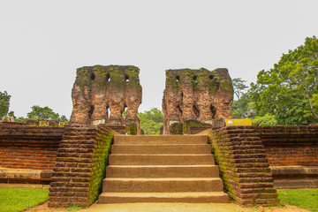 ruins of old castle at polonnaruwa sri lanka