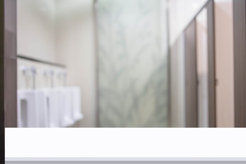 blurred bathroom interior Background. for product display montage.