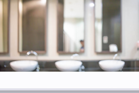 blurred bathroom interior Background. for product display montage.