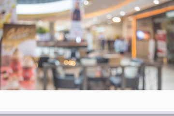 Abstract blur image of People walking at shopping mall or exhibition hall with bokeh for background usage .