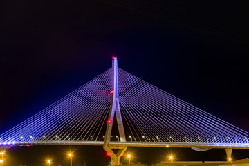 Fototapeta na wymiar Puente en la noche