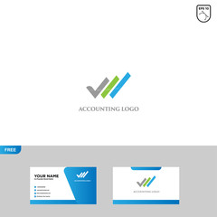 Accounting Logo Template and Business Card