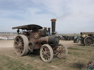Fototapeta na wymiar a brown steam engine macro at the steam fair in dorset england