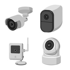 Vector design of cctv and camera logo. Collection of cctv and system vector icon for stock.