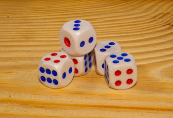 playing stones isolated on black background