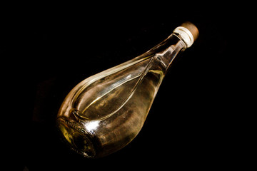 bottle isolated on black background