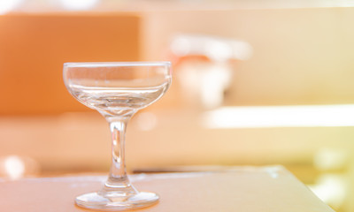Wineglasses on blurred background