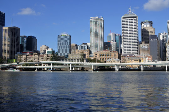 Urban landscape view of Brisbane city downtown skyline