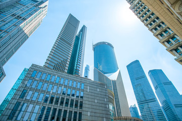 Contemporary architectural office building, urban landscape, personal perspective,