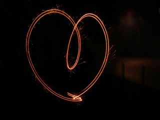 illuminated heart firework