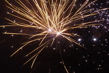 Zwei Silvesterraketen