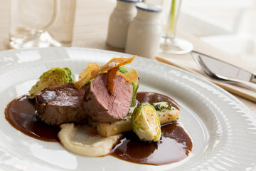 Fine dining main course