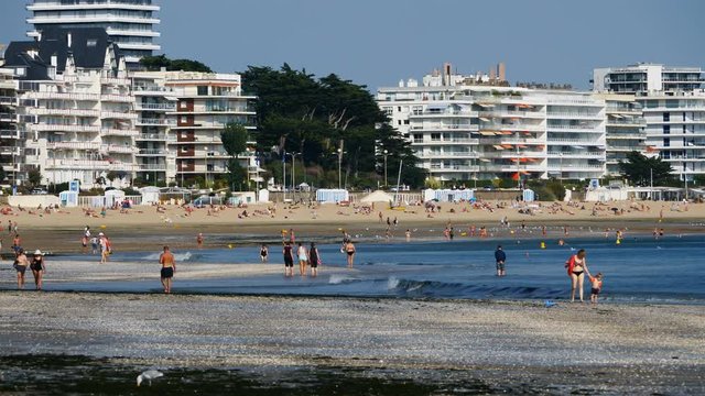 La Baule, Loire Atlantique, France. The town along the Atlantic ocean.