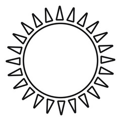 Sun icon vector isolated
