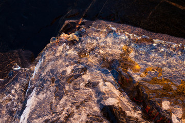 Abstract ice formation on lake