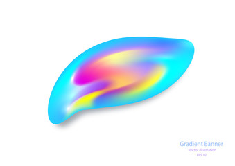 Gradient Logo . Colorful drop, vector.Design Template .Bright Banner ,Sticker ,label.