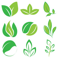 Leaf icon set