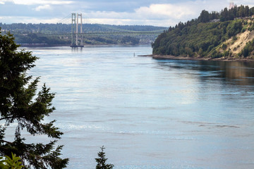 Tacoma Narrows and Bridge Washington USA