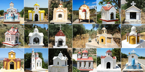 Obraz premium Crète - Afiéroma (chapelle /ex-voto de bord de route)