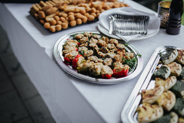 food at a wedding