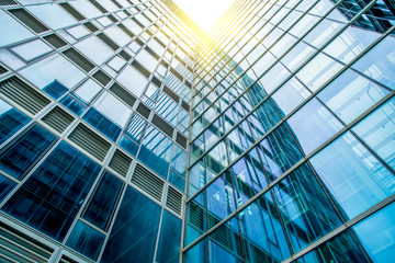 Contemporary architectural office building, urban landscape, personal perspective,