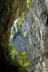 felswand in der breitachklamm