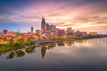 Fototapeta na wymiar Nashville, Tennessee, USA downtown cityscape